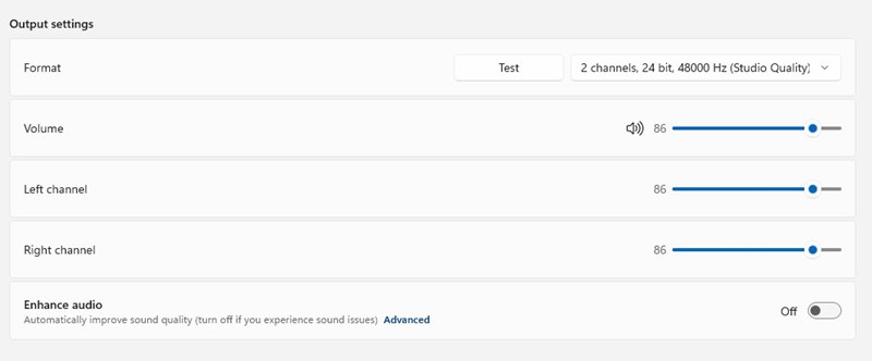Adjust Left and Right Audio Balance